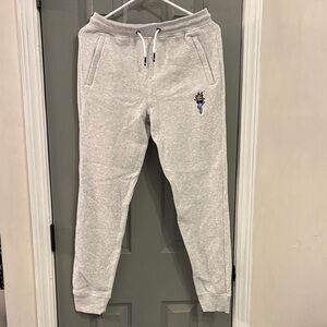 Gray GOAT Jogger Sweatpants with Embroidered Logo